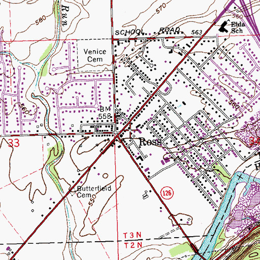 Topographic Map of Venice United Methodist Church, OH