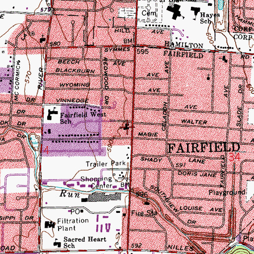 Topographic Map of The Church of Jesus Christ of Latter Day Saints, OH