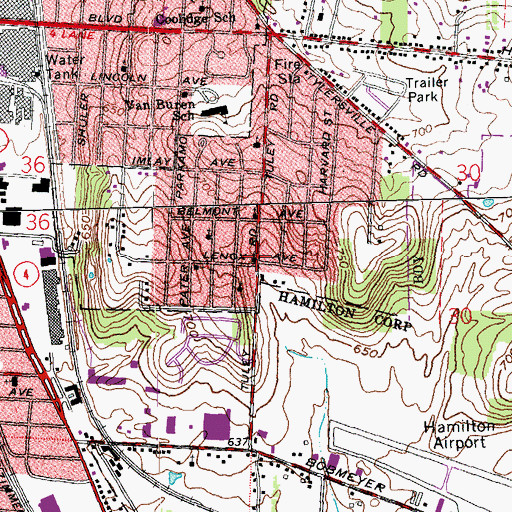 Topographic Map of Full Gospel Pentecostal Church, OH