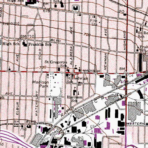 Topographic Map of Saints Peter and Paul Russian Orthodox Church, OH