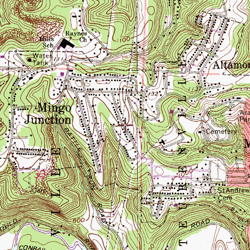 Topographic Map of East View, OH