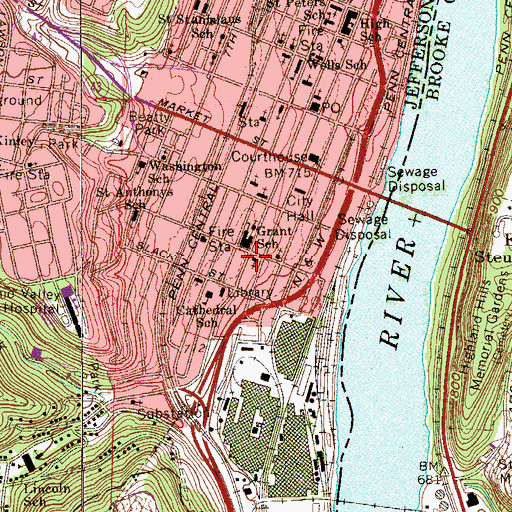 Topographic Map of Holy Trinity Greek Orthodox Church, OH