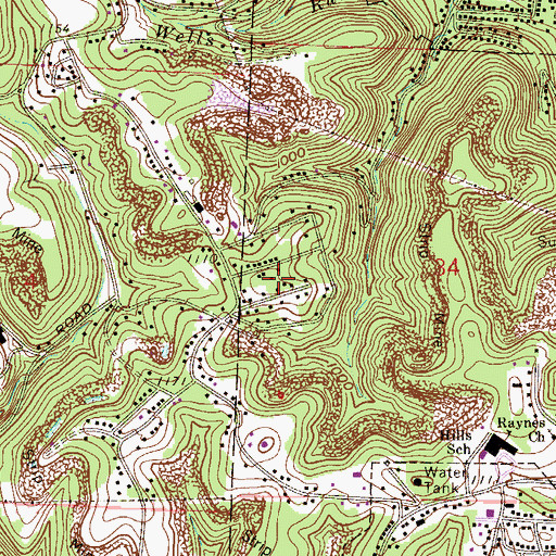 Topographic Map of Jefferson Heights, OH