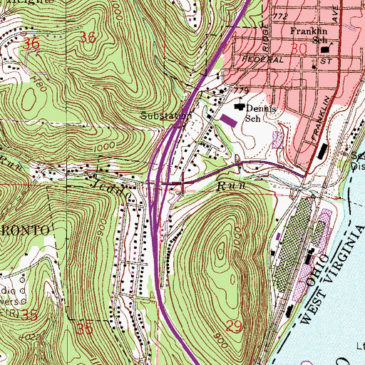 Topographic Map of Markle, OH