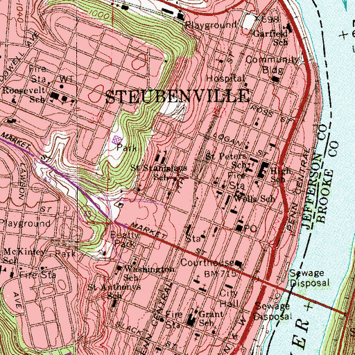 Topographic Map of Truth Baptist Church, OH