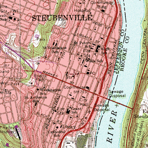 Topographic Map of Zion United Church of Christ, OH