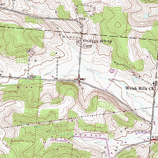 Topographic Map of Blanchard (historical), OH