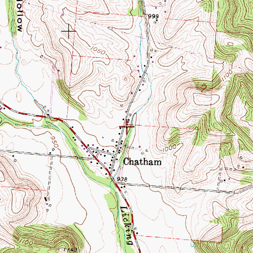 Topographic Map of Chatham United Methodist Church, OH