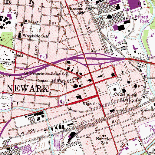 Topographic Map of Saint Pauls Lutheran Church, OH