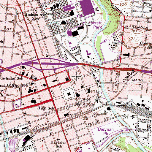 Topographic Map of Trinity African Methodist Episcopal Church, OH