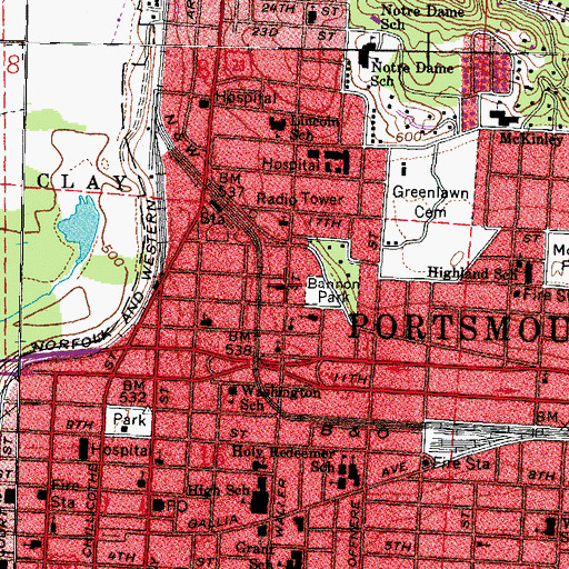 Topographic Map of Pleasant Green Baptist Church, OH