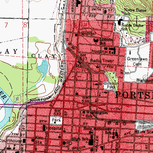 Topographic Map of House of God, OH