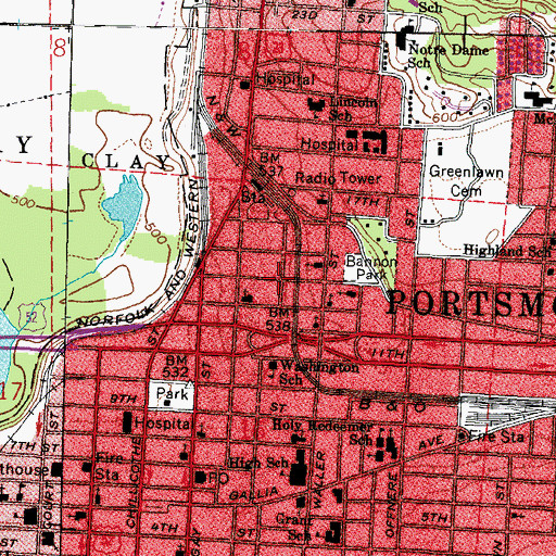 Topographic Map of Greater Emmanuel Temple, OH
