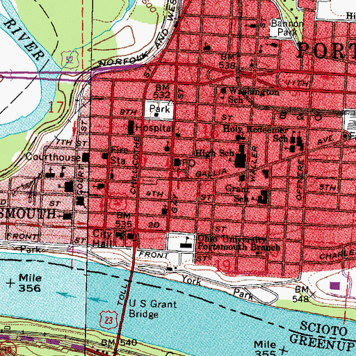Topographic Map of Shadow of the Almighty Church, OH