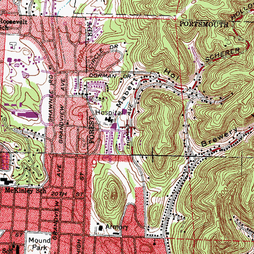 Topographic Map of Christ Community Church, OH