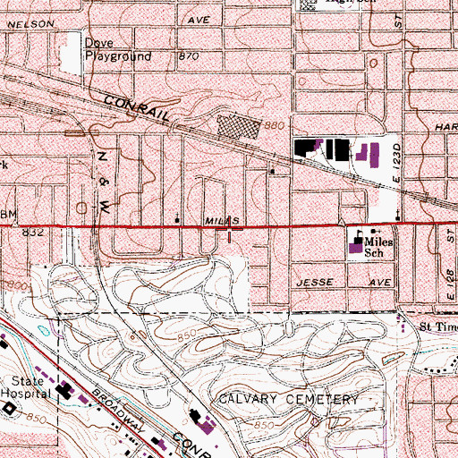 Topographic Map of New Joshua Baptist Church, OH