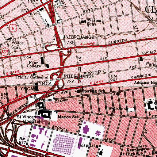 Topographic Map of Zion Lutheran Church, OH
