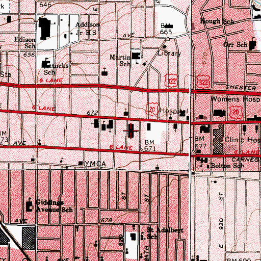Topographic Map of Liberty Hill Baptist Church, OH