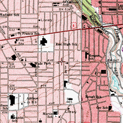 Topographic Map of Fidelity Baptist Church, OH