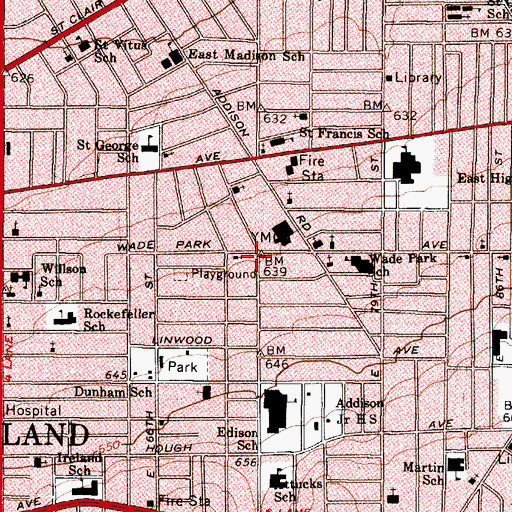 Topographic Map of Second New Bethel Primitive Baptist Church, OH