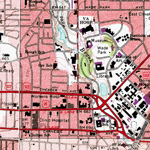Topographic Map of Temple Museum, OH