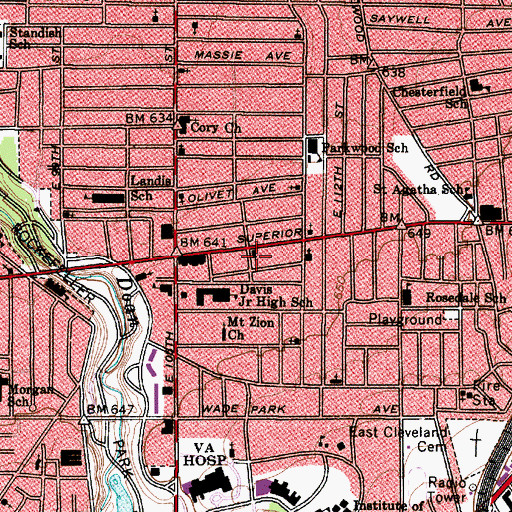 Topographic Map of Church of Faith, OH
