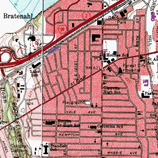 Topographic Map of Mount Moriah Baptist Church, OH