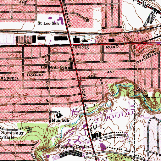 Topographic Map of Saint Marys Polish National Catholic Church, OH