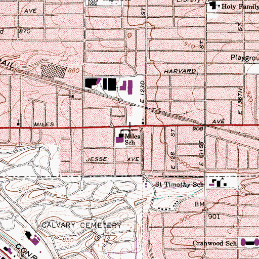 Topographic Map of Shaffer United Methodist Church, OH