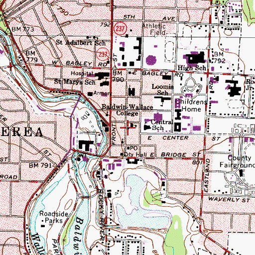 Topographic Map of Peoples Community Church, OH