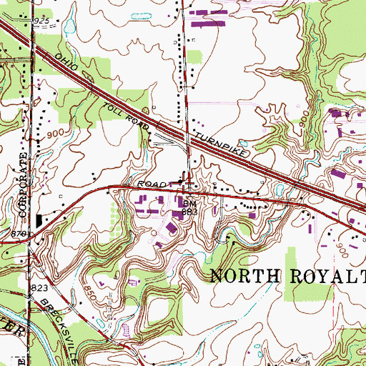Topographic Map of Royal Redeemer Lutheran Church, OH