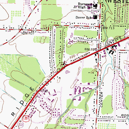 Topographic Map of Westlake United Methodist Church, OH