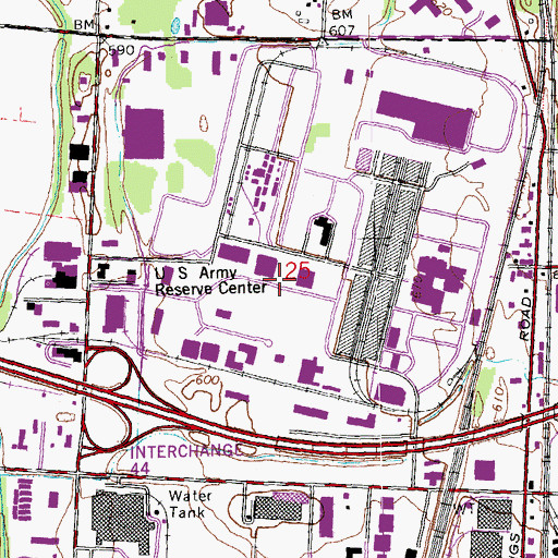 Topographic Map of Sharonville Commerce Center, OH