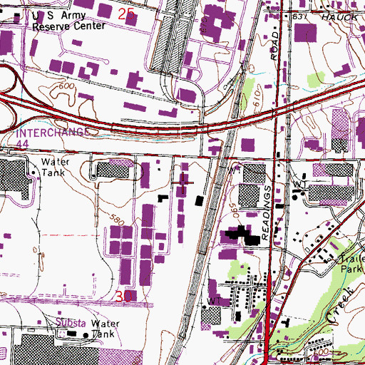 Topographic Map of Sharon Industrial Park, OH