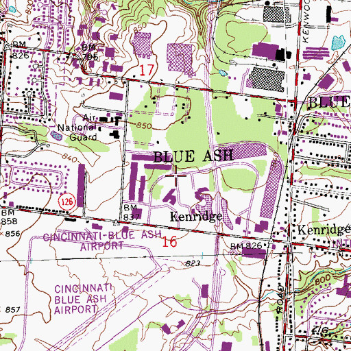Topographic Map of Prudential Business Park, OH