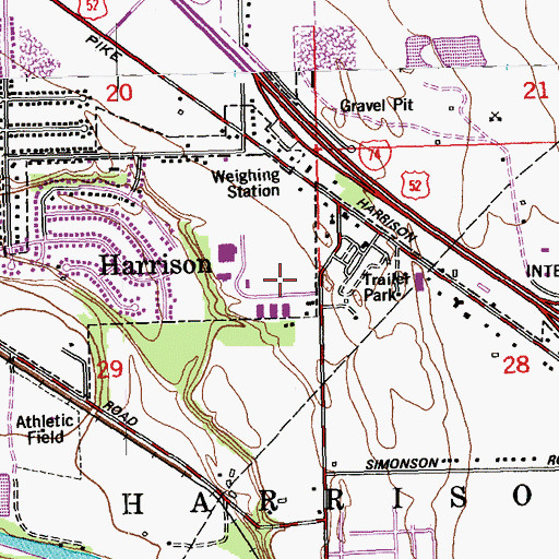 Topographic Map of Colonial Industrial Park, OH