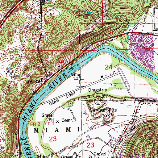 Topographic Map of Edgewater Park, OH