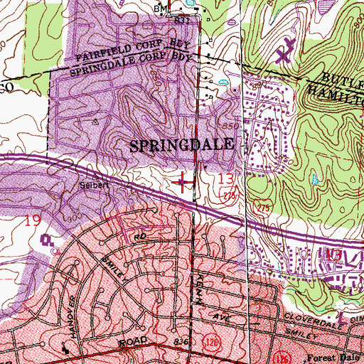 Topographic Map of Temple Baptist College, OH