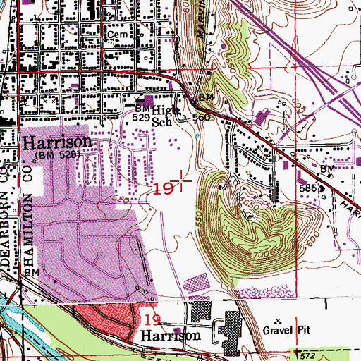 Topographic Map of Othneil Looker Park, OH