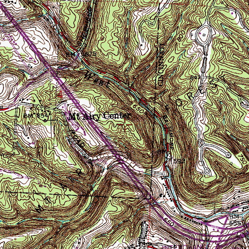 Topographic Map of Bracken Woods Park, OH