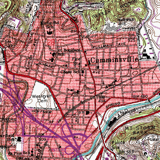 Topographic Map of McKie Community Center, OH
