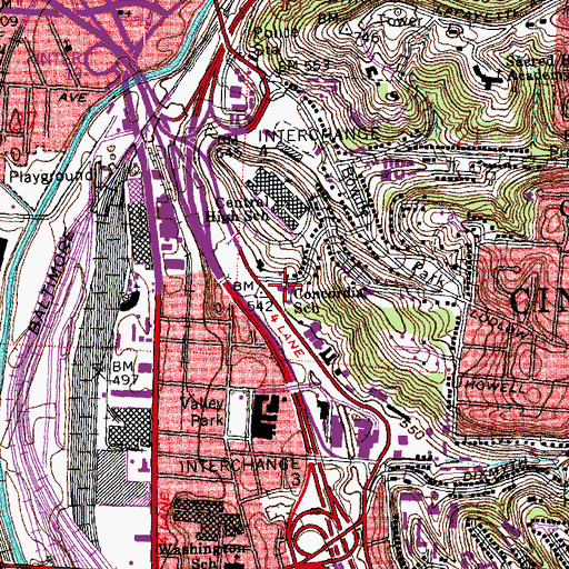 Topographic Map of Concordia Lutheran Church, OH