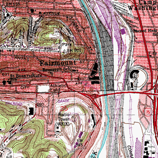 Topographic Map of Immanuel United Church of Christ, OH
