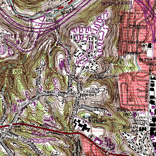 Topographic Map of President Drive Church of Christ, OH