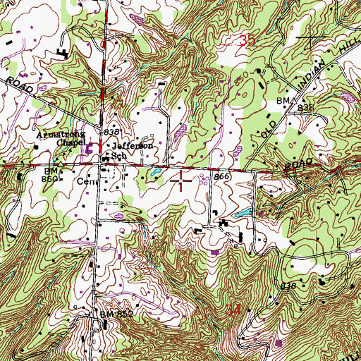 Topographic Map of Radio Range Park, OH