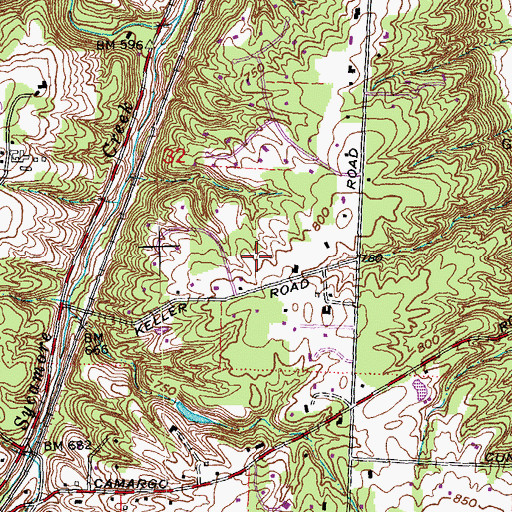 Topographic Map of Steer Meadow Park, OH