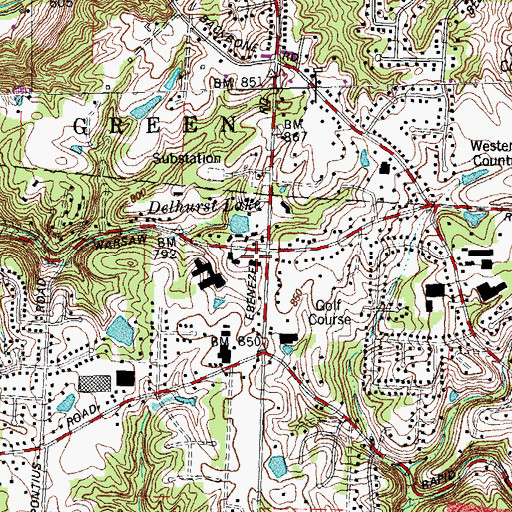 Topographic Map of Concord Village Shopping Center, OH