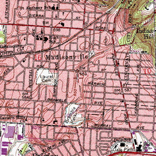 Topographic Map of Little Duck Creek Park, OH