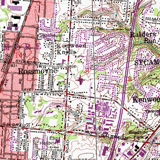 Topographic Map of Wyandot Elementary School, OH