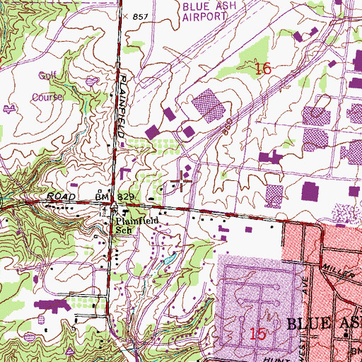 Topographic Map of Lyons Corporate Center, OH